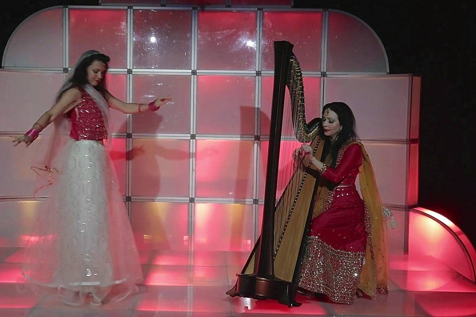 Indian wedding Harpist