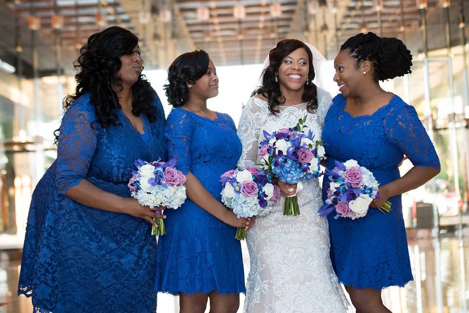 Bride with her bridesmaid