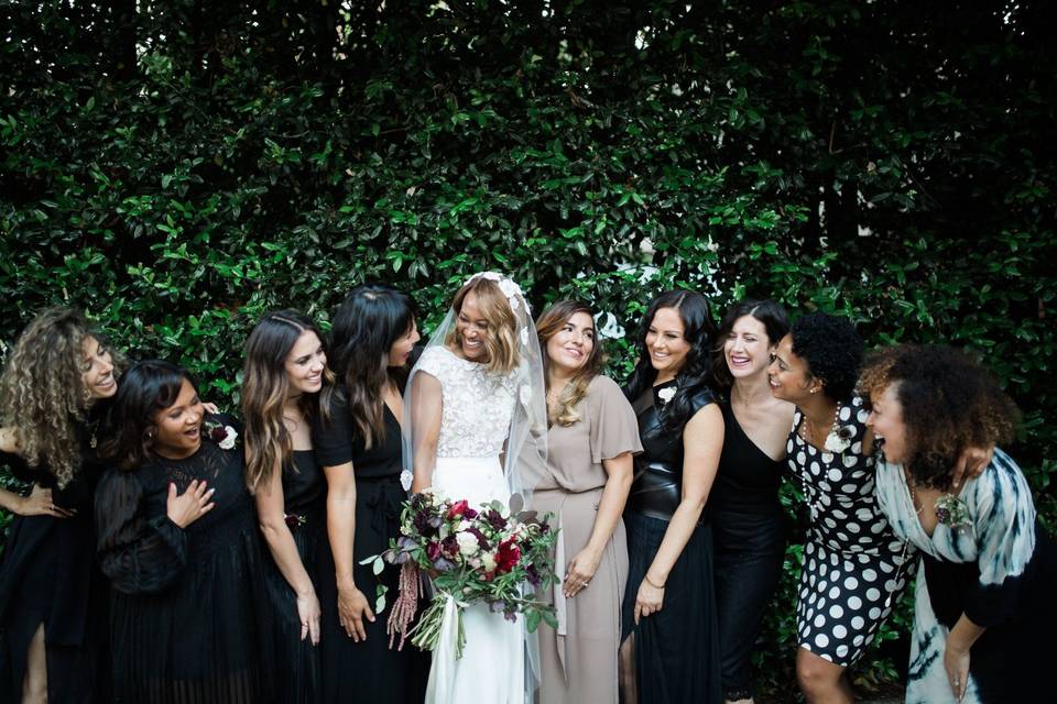 Bride and bridal party