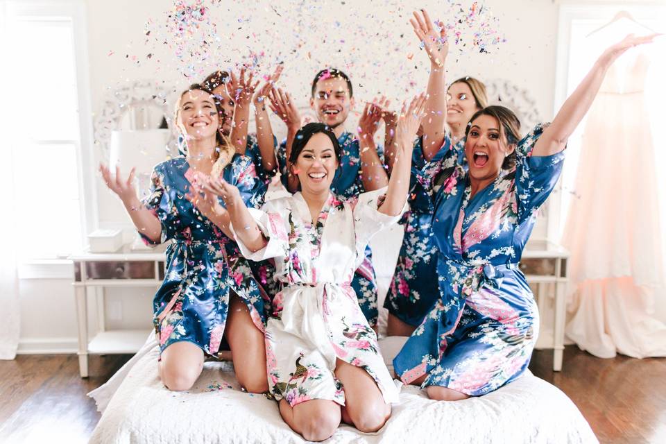 Bridal party: cue the confetti