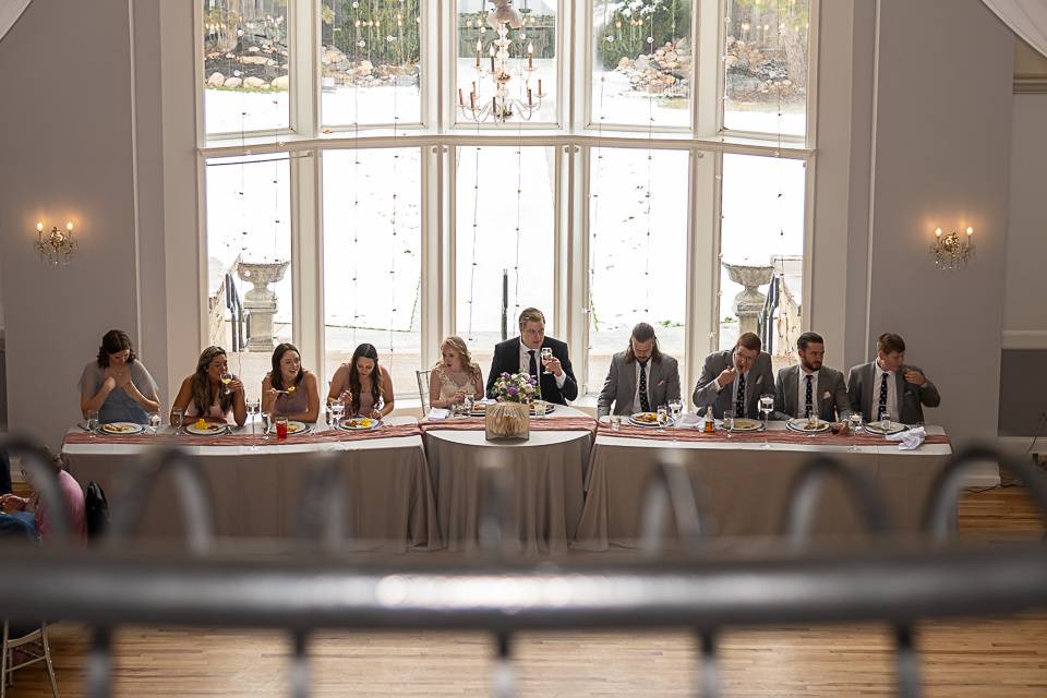 Wedding party table