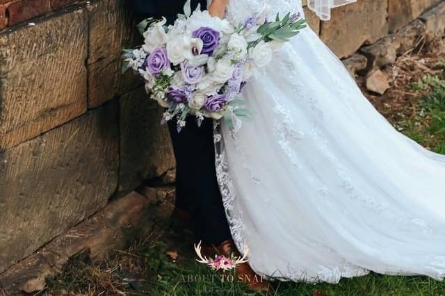 Elegant gown and veil