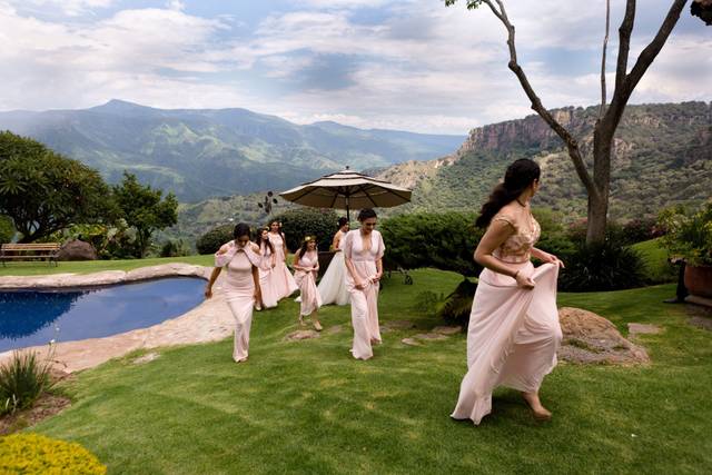 Bridesmaids with the bride