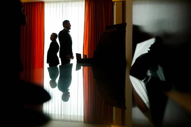 Shadows before the ceremony