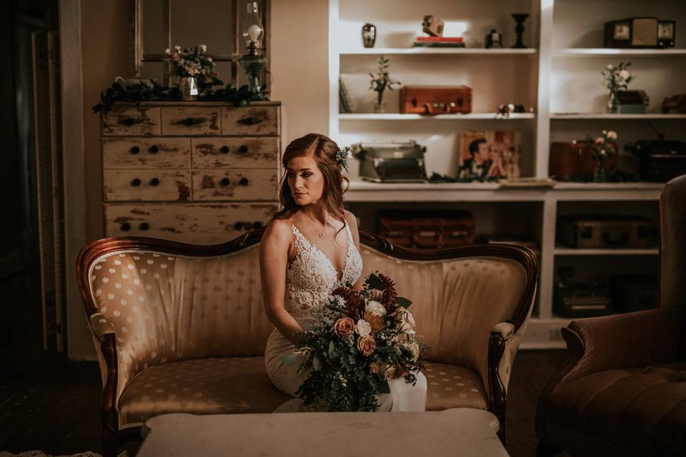 Vintage bridal portrait