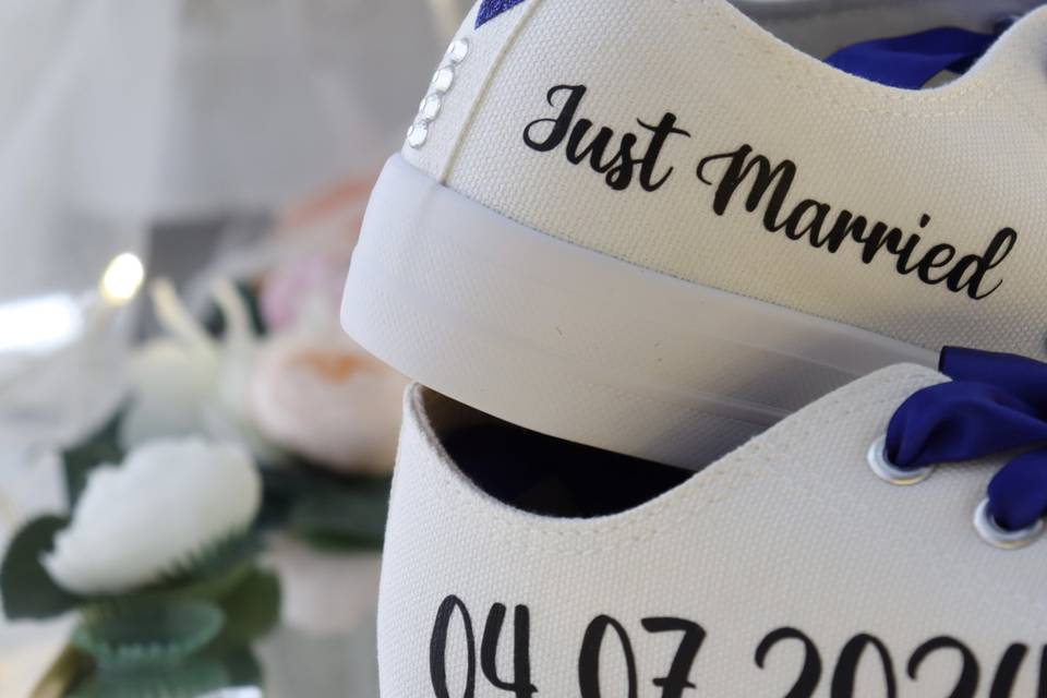 Just Married inside shoes