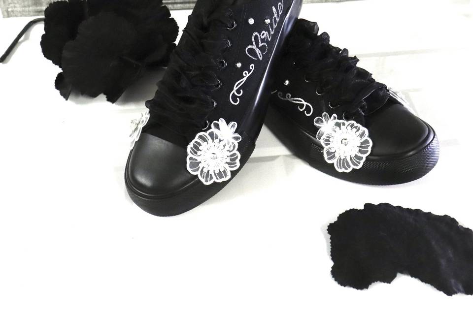 Black personalized sneakers