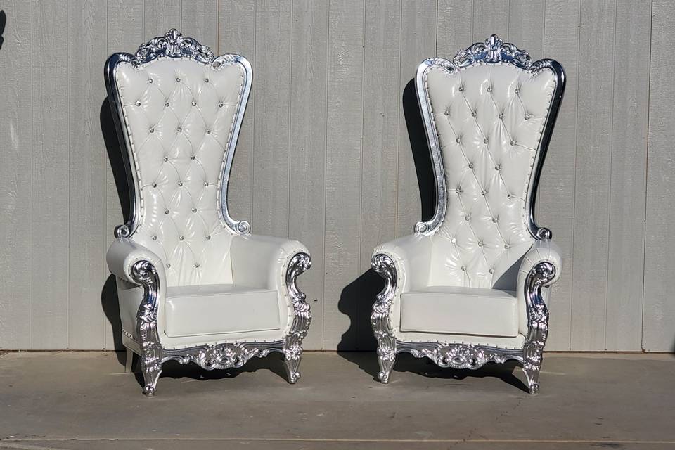 Silver Throne Chair (Queen)