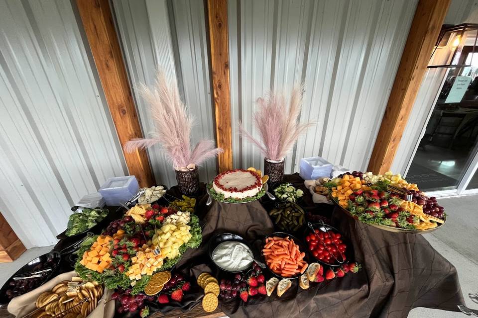 Gourmet Cheese and Fruit Table