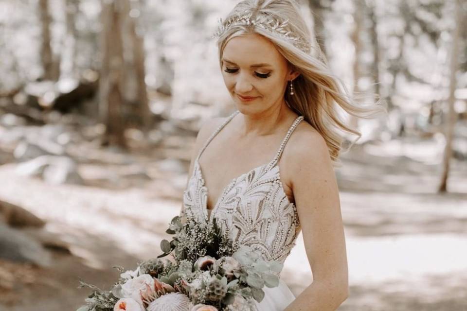 Beauty by Yesi - bride in the woods
