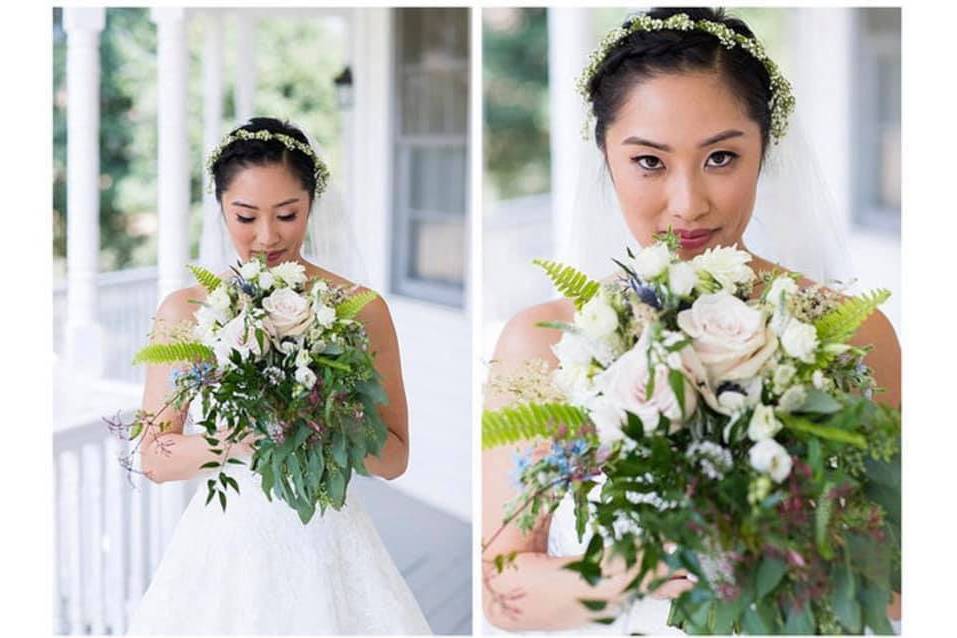 Beauty by Yesi - bride with bouquet
