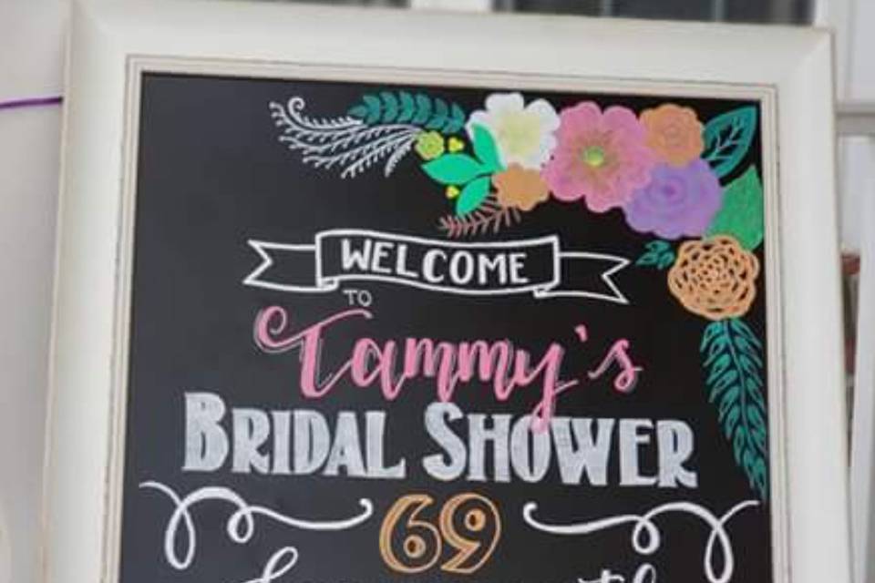 Bridal shower chalkboard