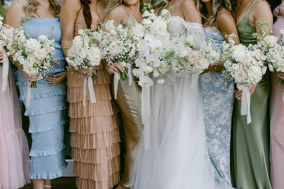 Floral bridesmaid dresses