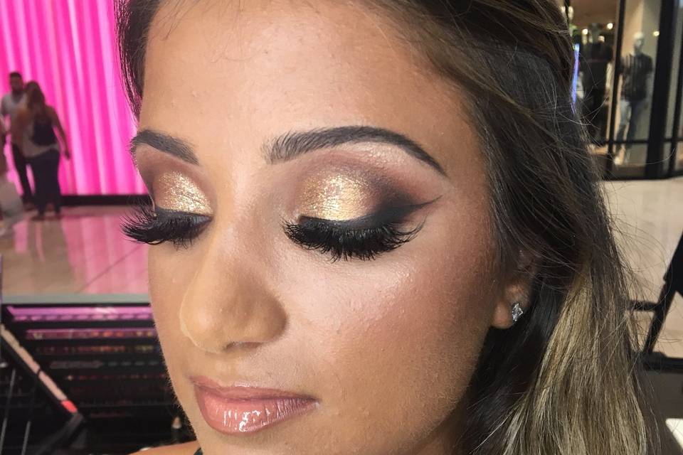Dramatic bridal look