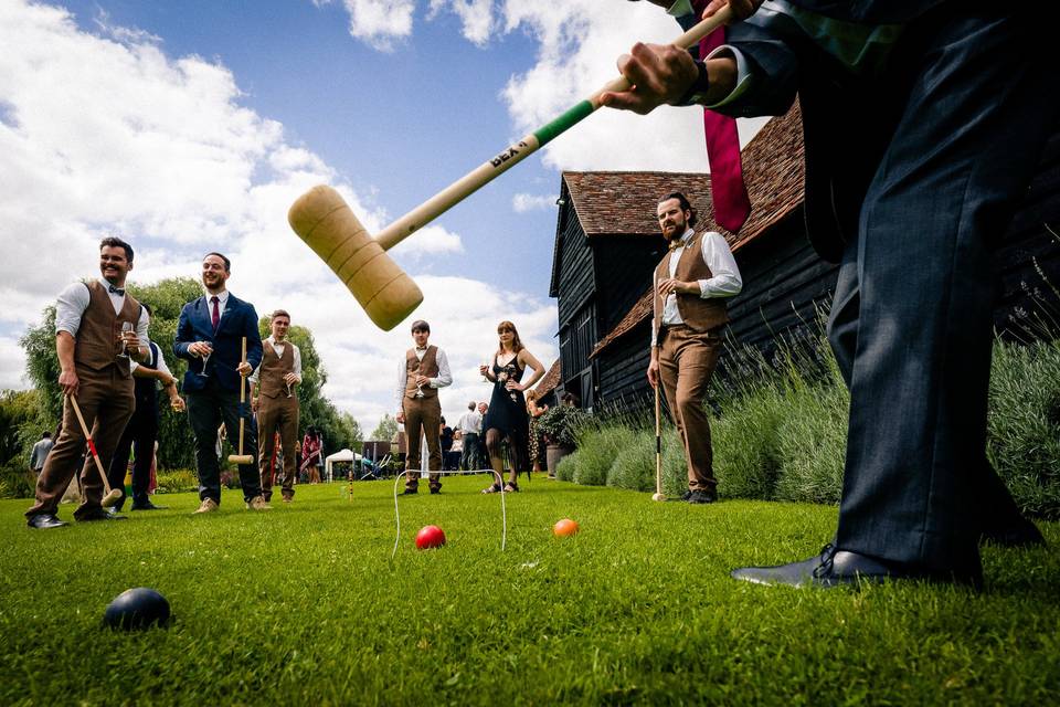 Croquet at a wedding