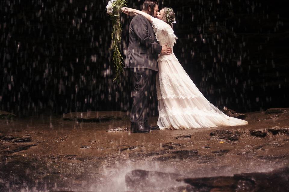 Rainy wedding