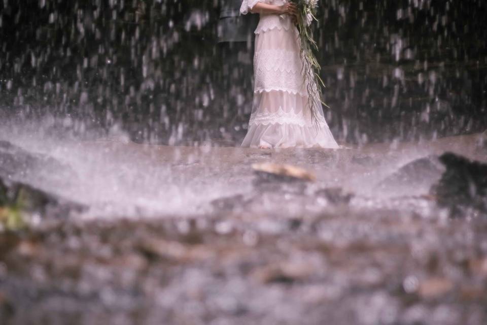 Waterfall wedding