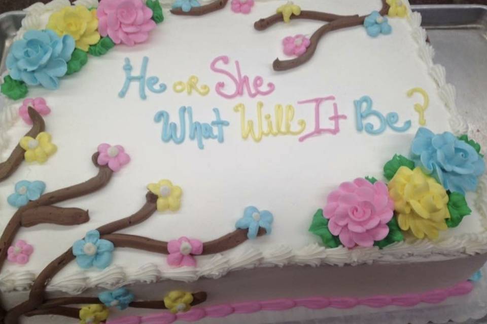Gender reveal cakes!