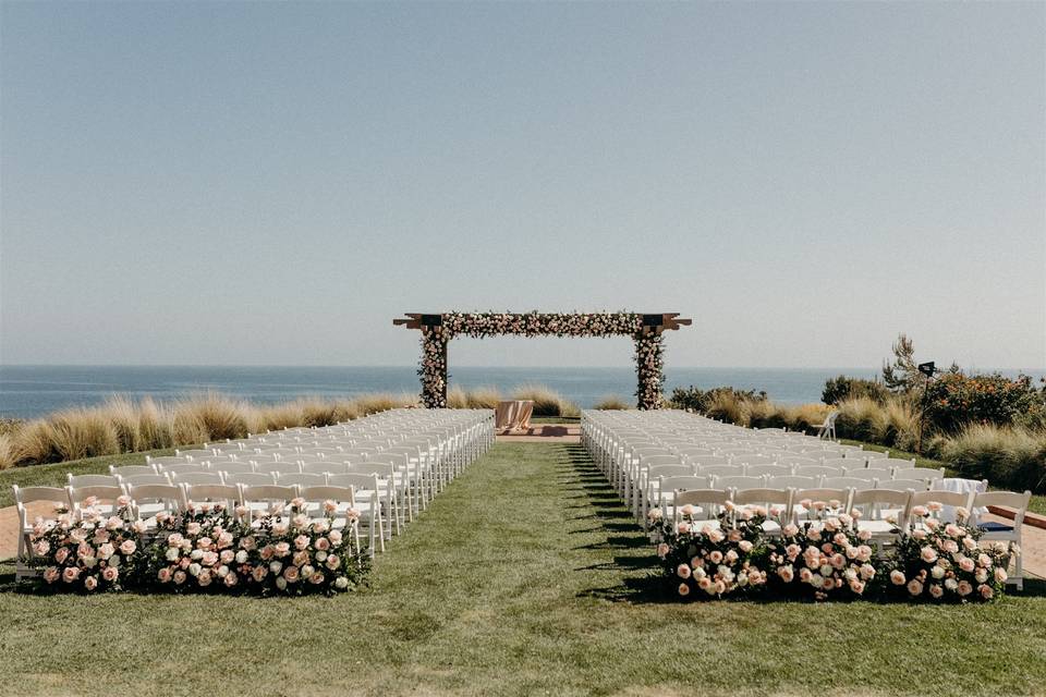 Ceremony Setup in Palos Verdes