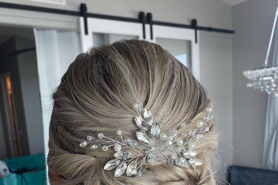 Bridal Hair Low Textured Bun