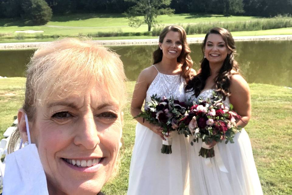 Rev. Rachel, beautiful brides