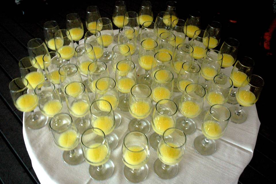 Why not offer a limoncello toast? Wedding catering for every style.
