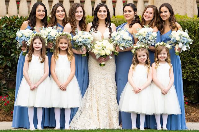 Bride and bridesmaids