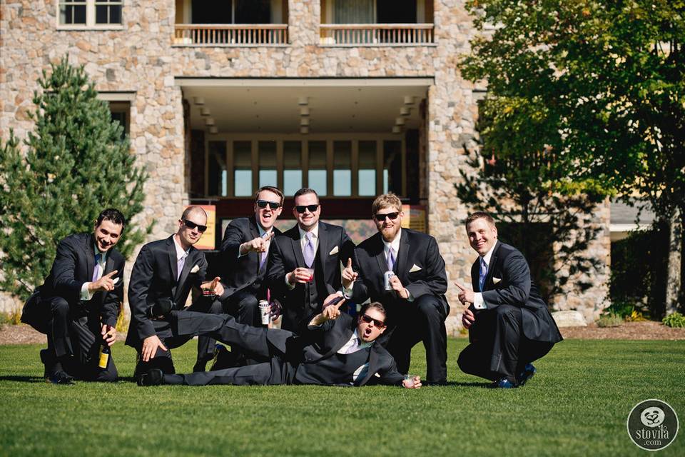 Groom and his groomsmen