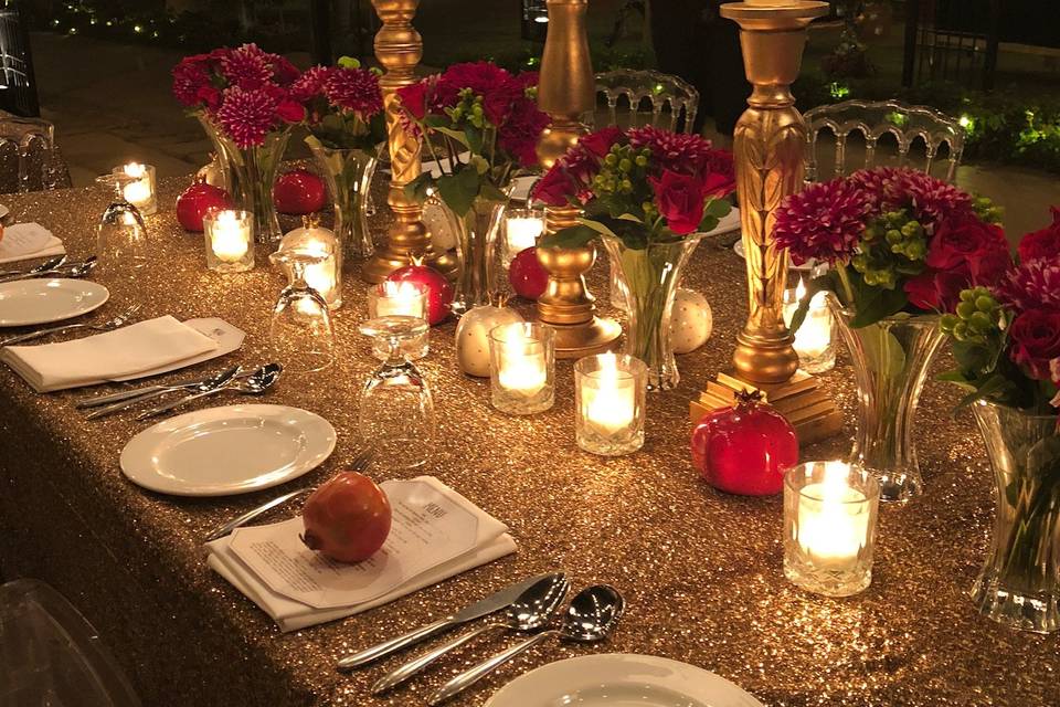 Table with candles