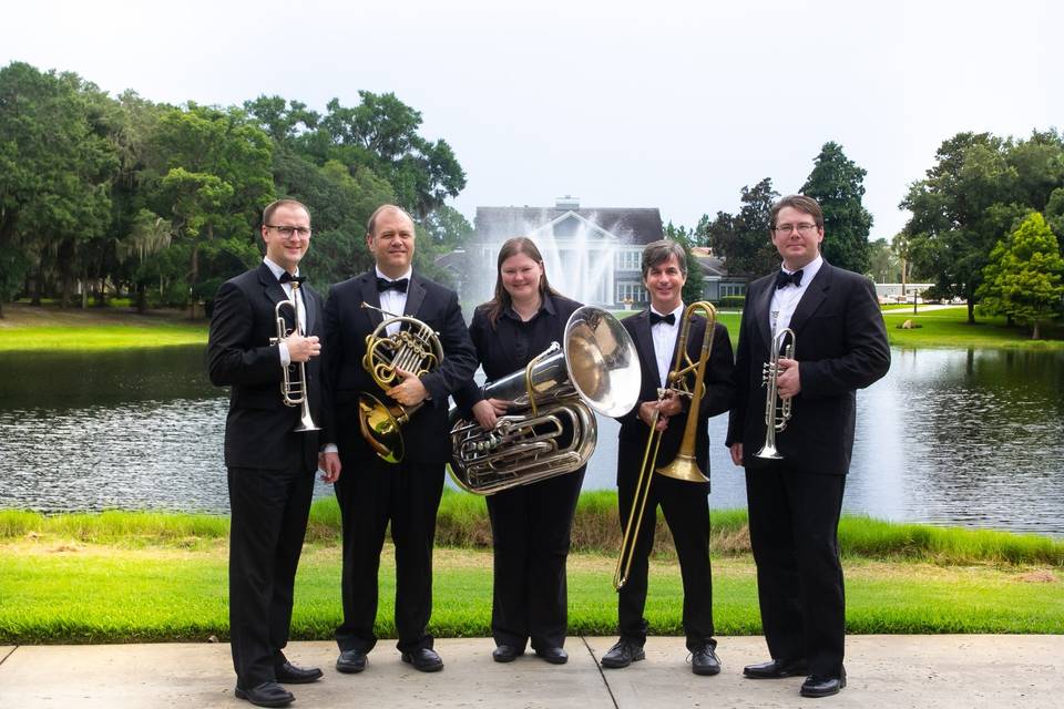 Brass quintet at special event