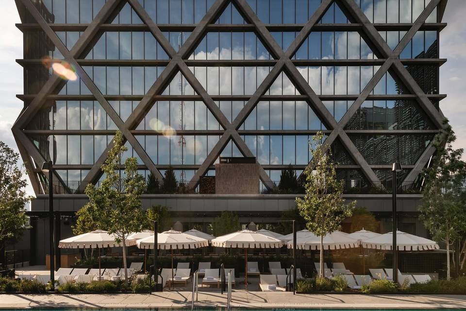 Glass building