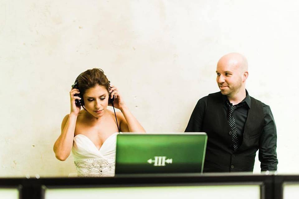 The bride and the DJ