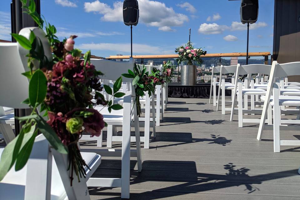 Roof Deck wedding ceremony
