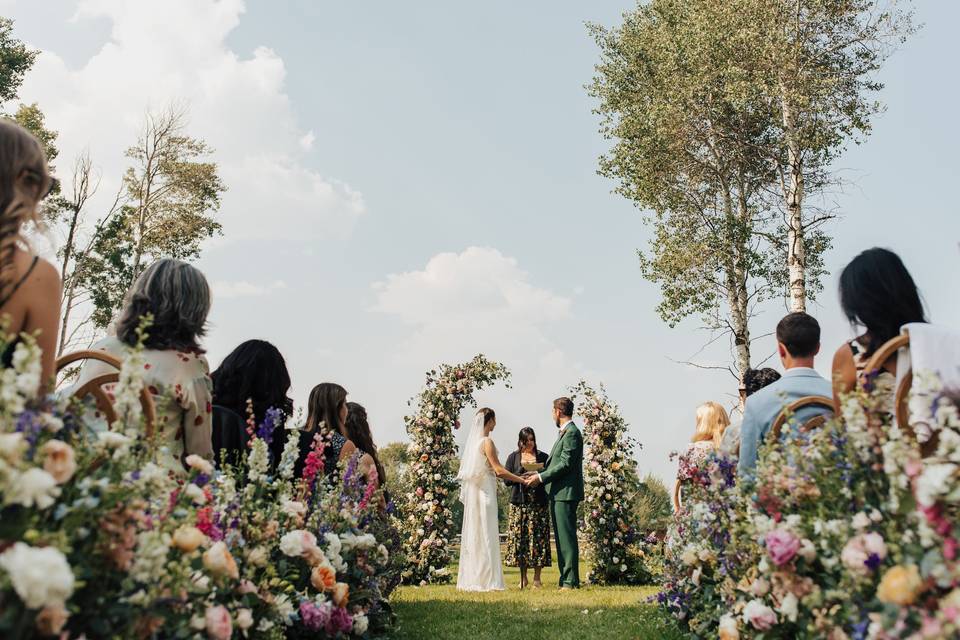 Jackson Hole wedding ceremony