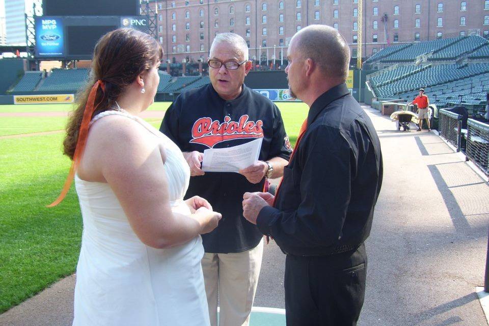 Wedding in the stadium