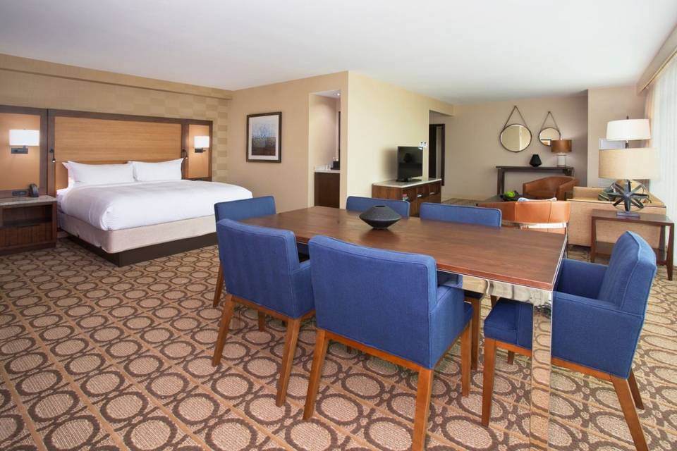 Executive Suite Bedroom and Entertainment Area - Denver Marriott Westminster