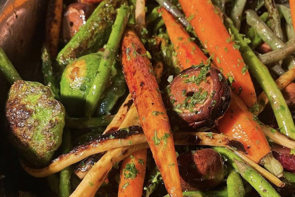 Mesquite grilled vegetables