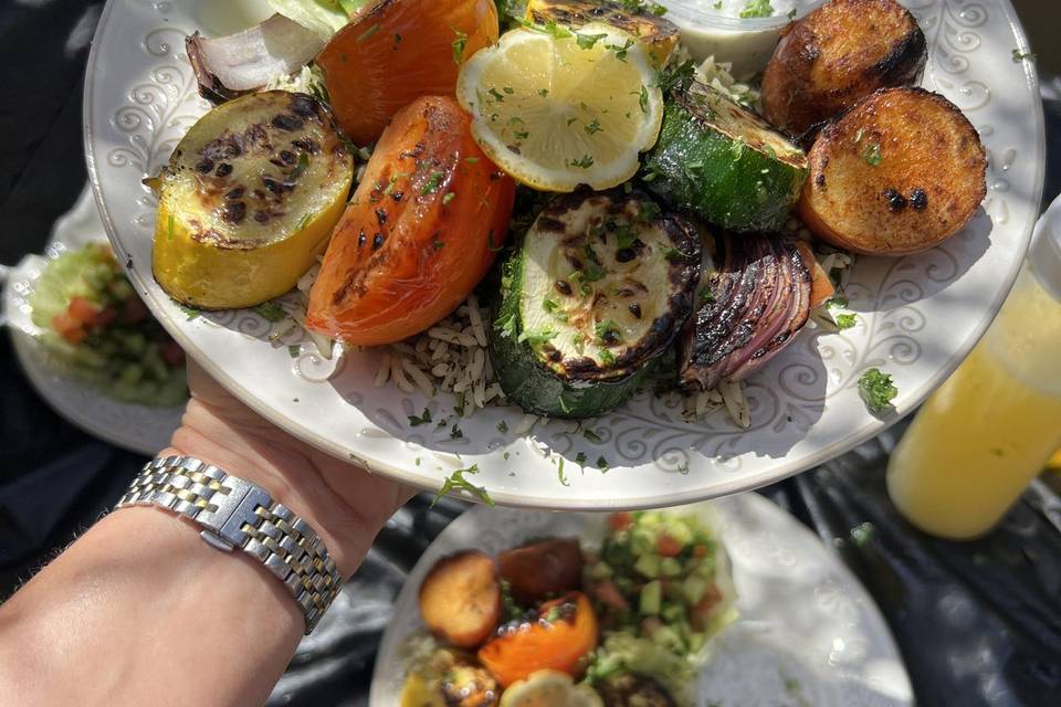 Vegetarian plated meal