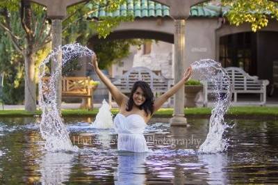 Bride in the waters