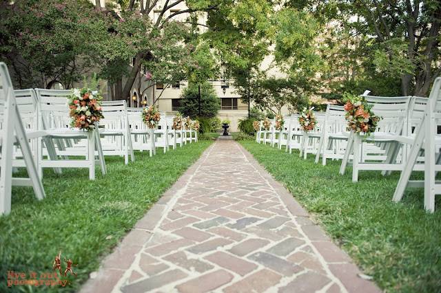 Wedding ceremony in our secluded urban gardenImage courtesy Live It Out Photography
