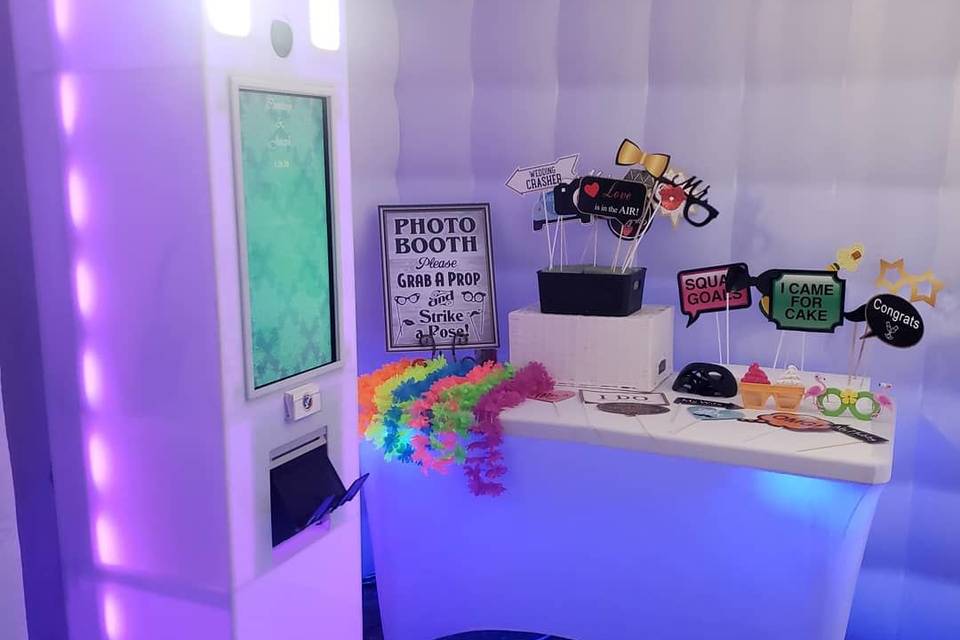 Interior of the photo booth