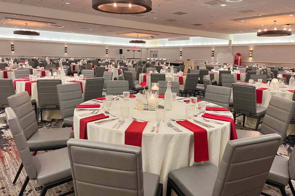 Red & Ivory Wedding Ballroom