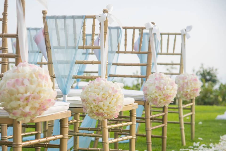 Sky Blue Chair Décor