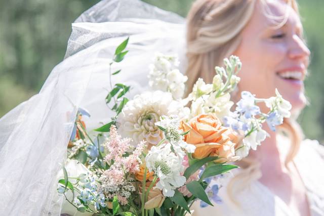 Bride with flower details