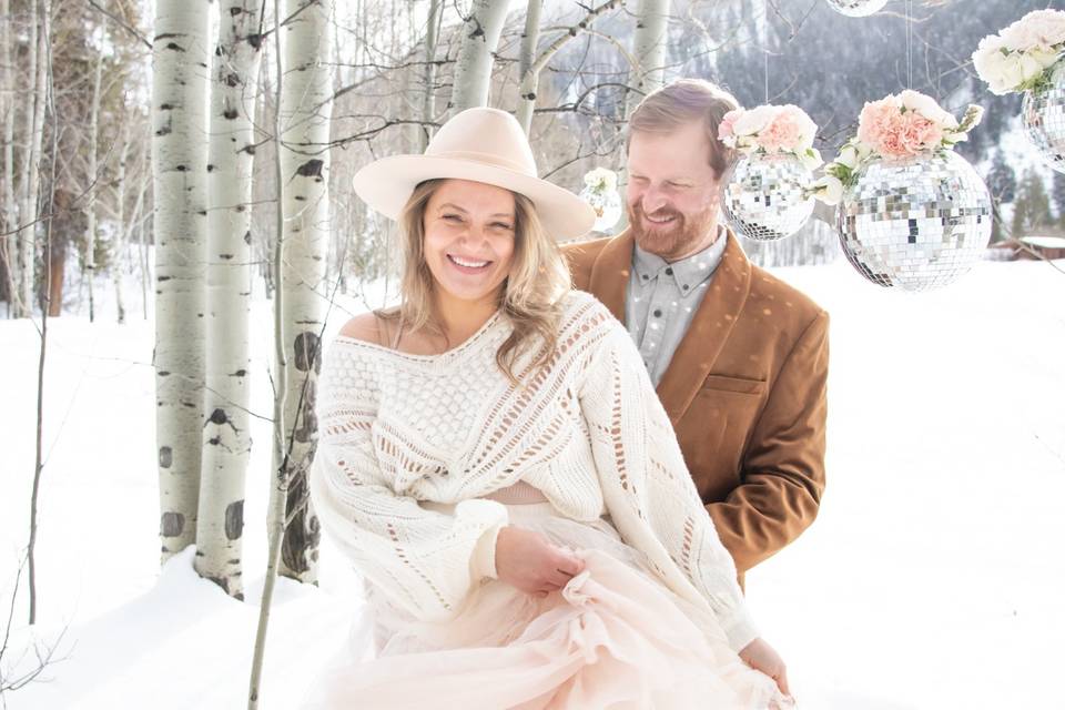 Snowy Vail Styled engagement