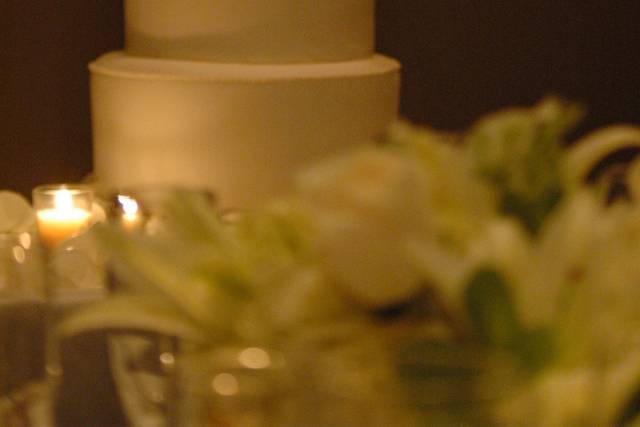 Multiple layered wedding cake