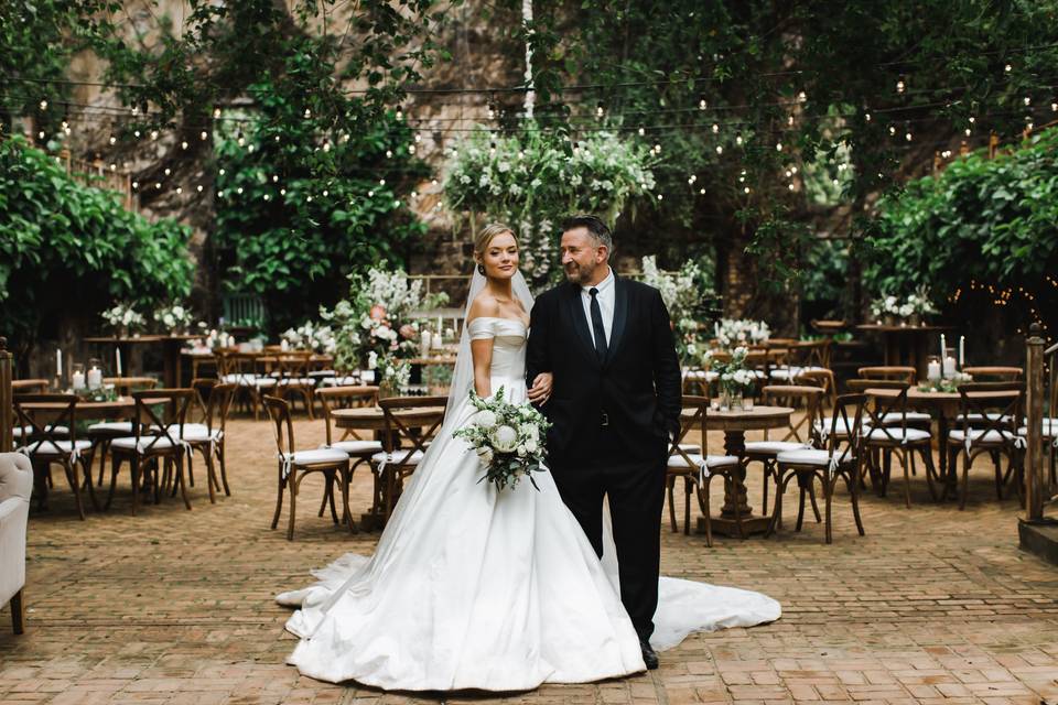 A stunning bride and her groom