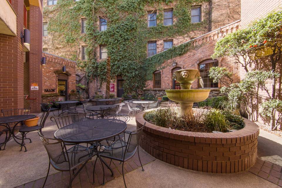 Brick Courtyard with Ivy
