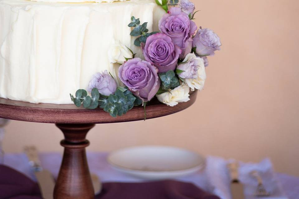 Destin Cakes Purple Wedding
