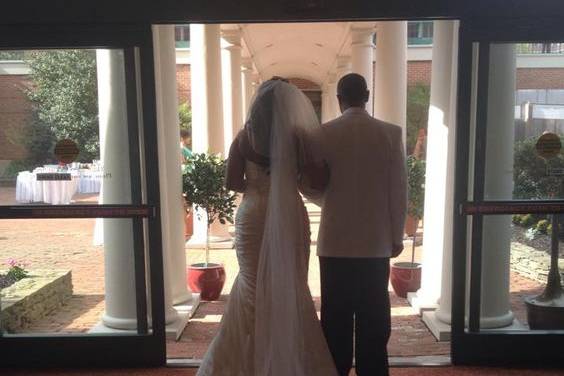 Dad walking the Bride